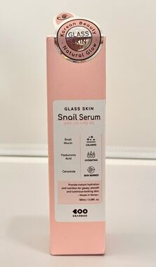 Dearboo Glass Skin Snail Serum 100ml 3.38 fl oz K Beauty Hydration New Sealed
